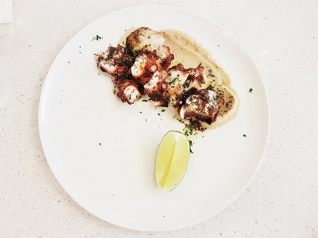 Grilled Octopus, White Bean Puree, Capers, Burnt Butter