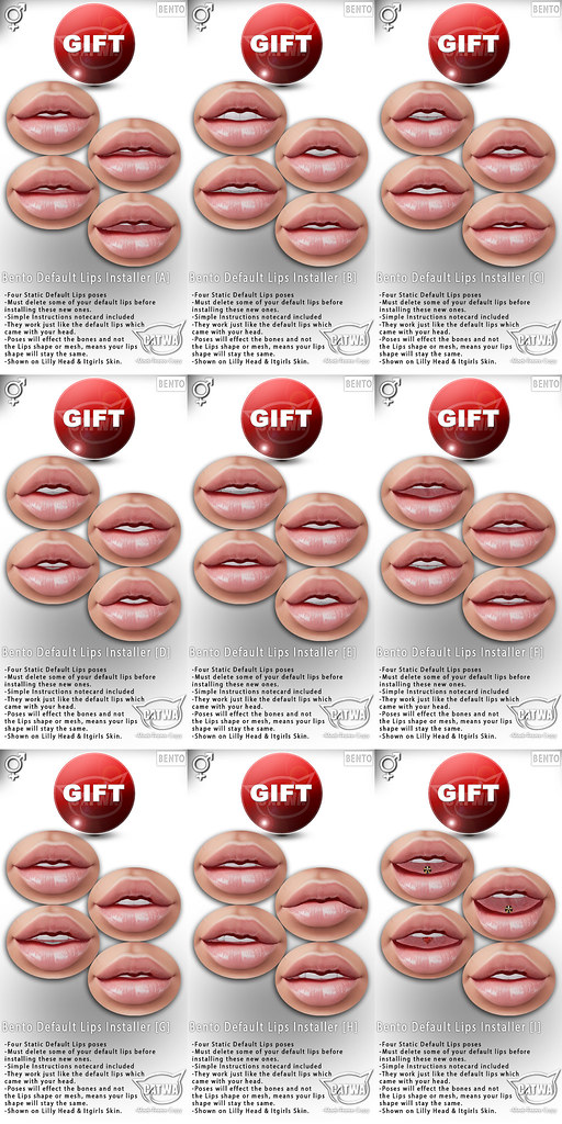 GIFT CATWA Default Lips Installers