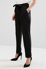 ASOS Woven Peg Trousers with Obi Tie