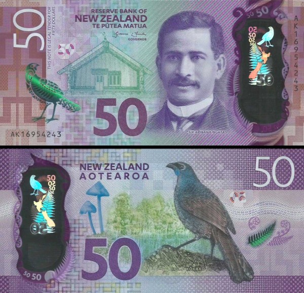 50 novozélandských dolárov Nový Zéland 2016, polymer