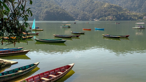 nepal pokhara phewlake boats water horizontalformat