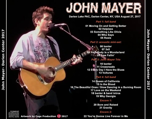 John Mayer-Darien Center 2017 back