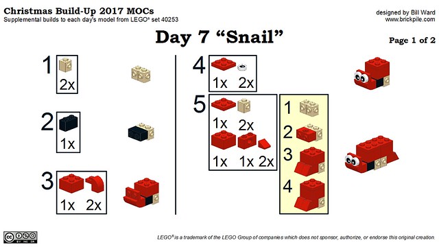 Christmas Build-Up 2017 Day 7 "Snail" MOC Instructions p2