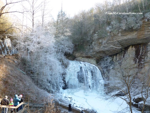 Looking Glass Falls Winter 2018 Freeze at FromMyCarolinaHome.com