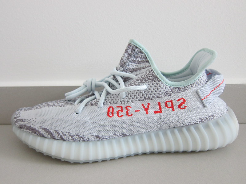 Adidas Yeezy Boost 350 v2 (Blue Tint) - Facing Outside