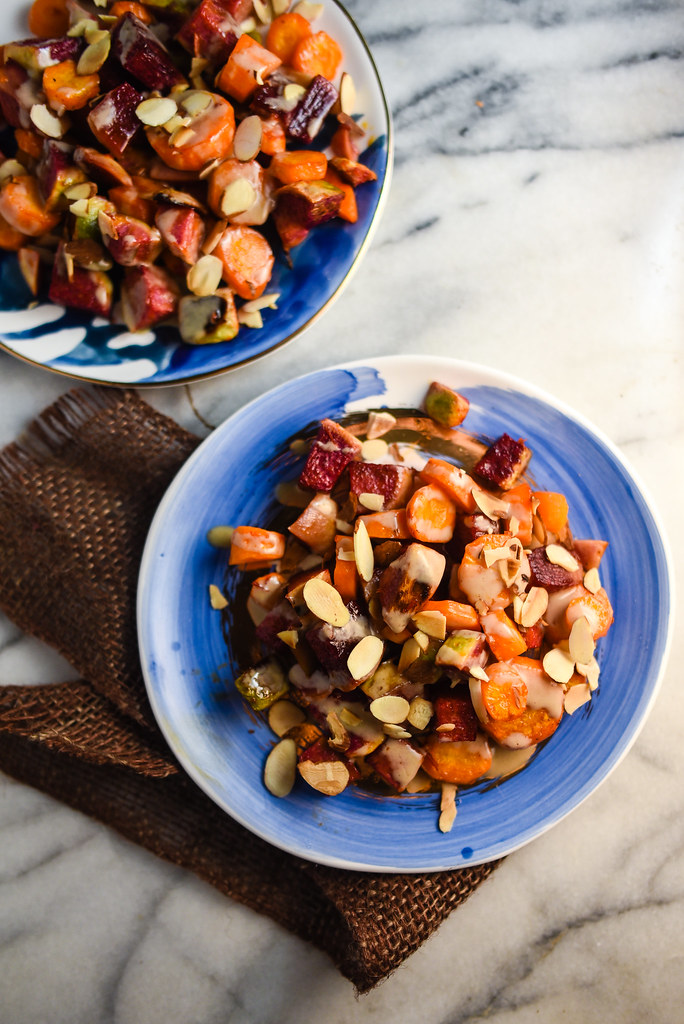 Spicy Roasted Beauty Heart Radishes and Carrots with Tahini | Things I Made Today