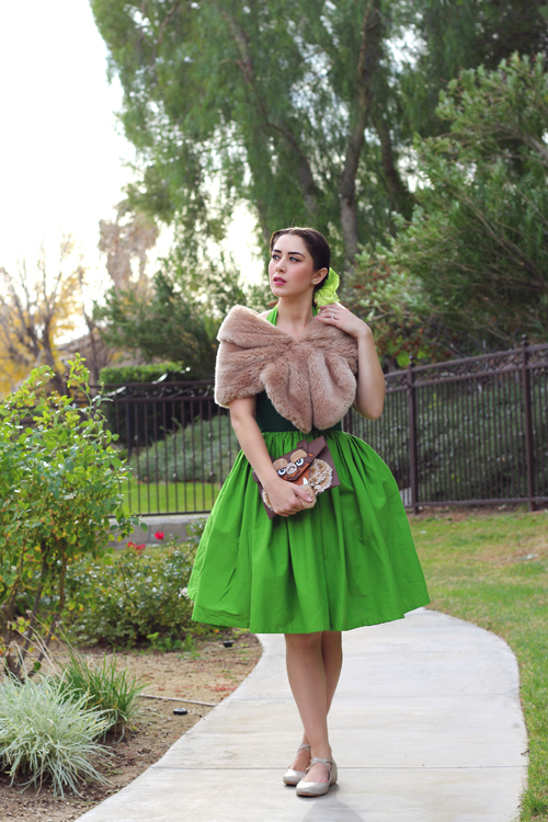 Vintage Inspired by Jackie Atomic Jax Belle Disneybound Green Dress