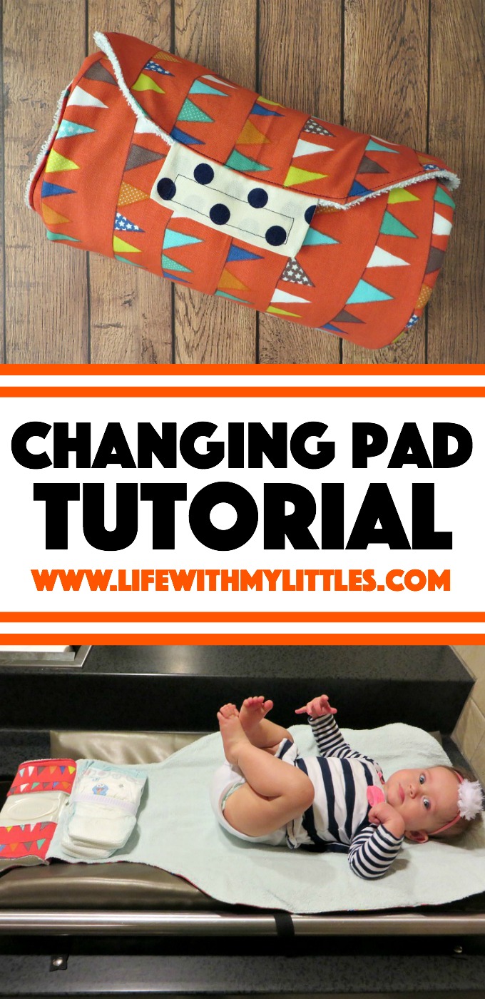 Sew your own changing pad with built-in diaper and wipes holders. A simple tutorial with lots of pictures, perfect for baby shower gifts!