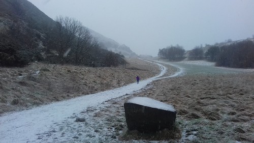 Holyrood Park slight snow
