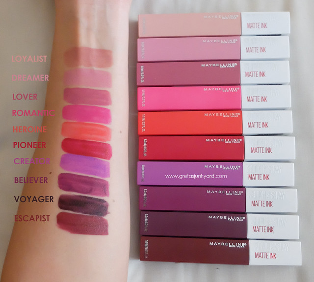 maybelline super stay matte ink review and swatches