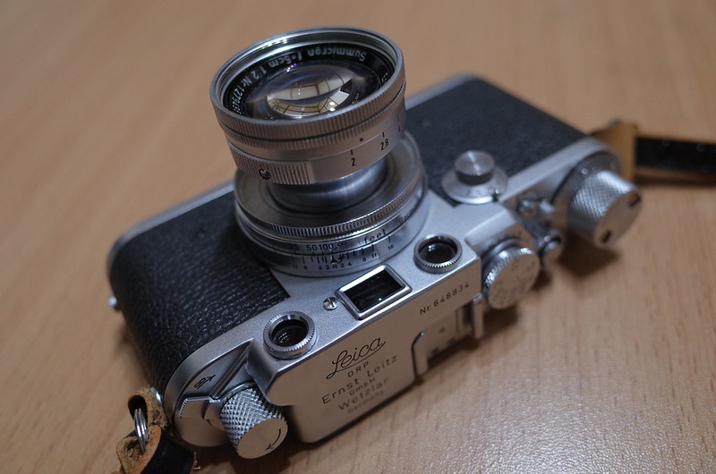 Summicron 50mm f2 0+Leica Ⅲf外観上から