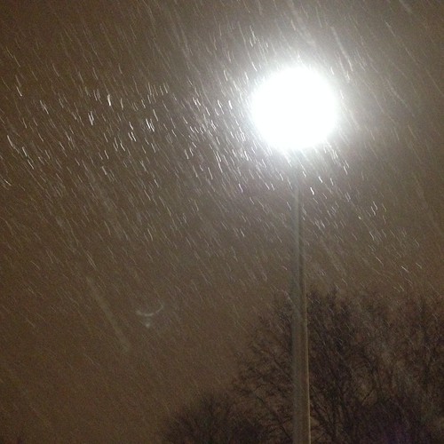 Street lamp in snow