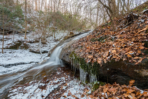 georgia ga gwinnett waterfall water ice snow winter