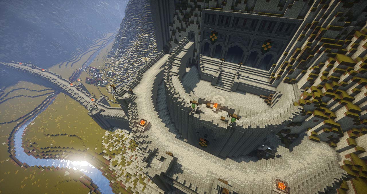 Minecraft Middle Earth By @mcmiddleearth: Helm's Deep - The Great Stronghold Of Rohan 