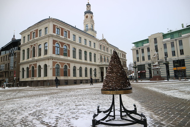Eerste publieke kerstboom Riga