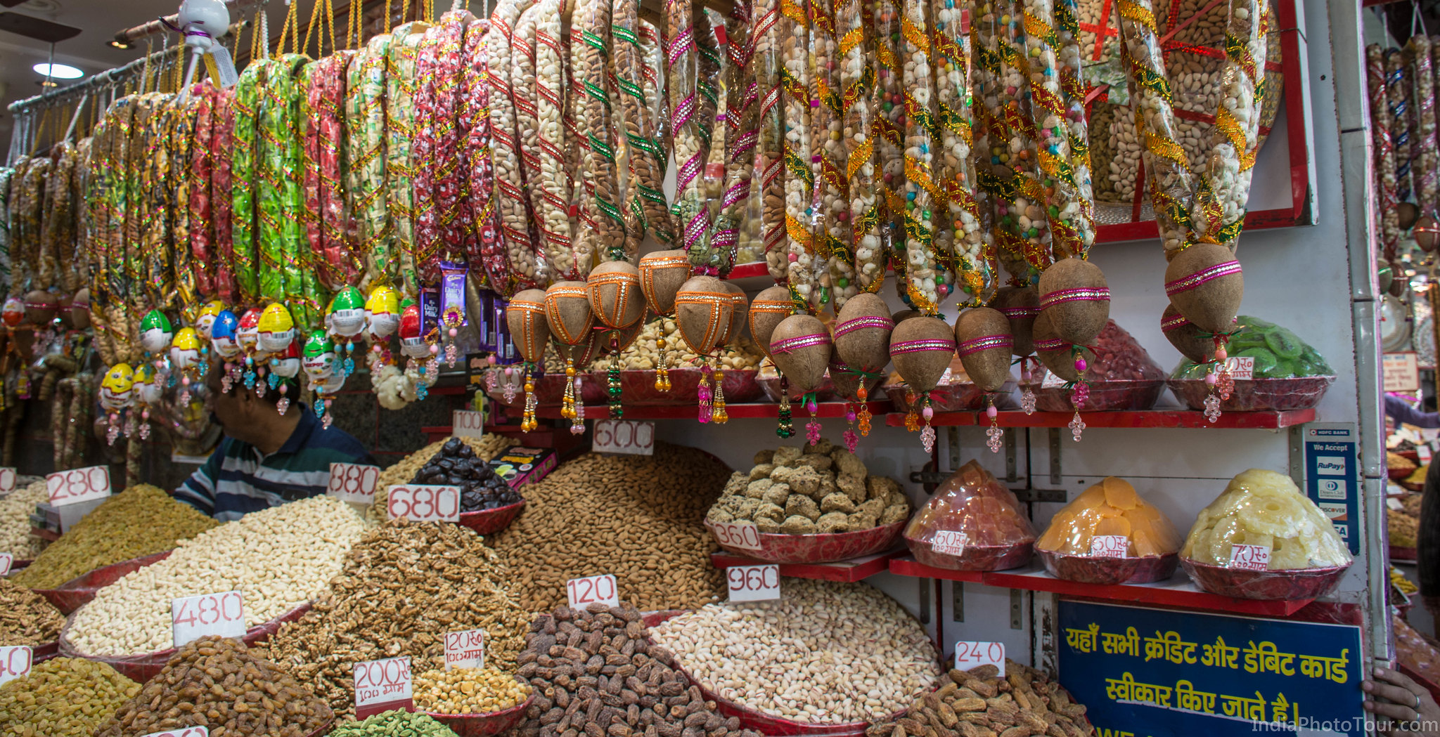 A scene in Old Delhi's spice market