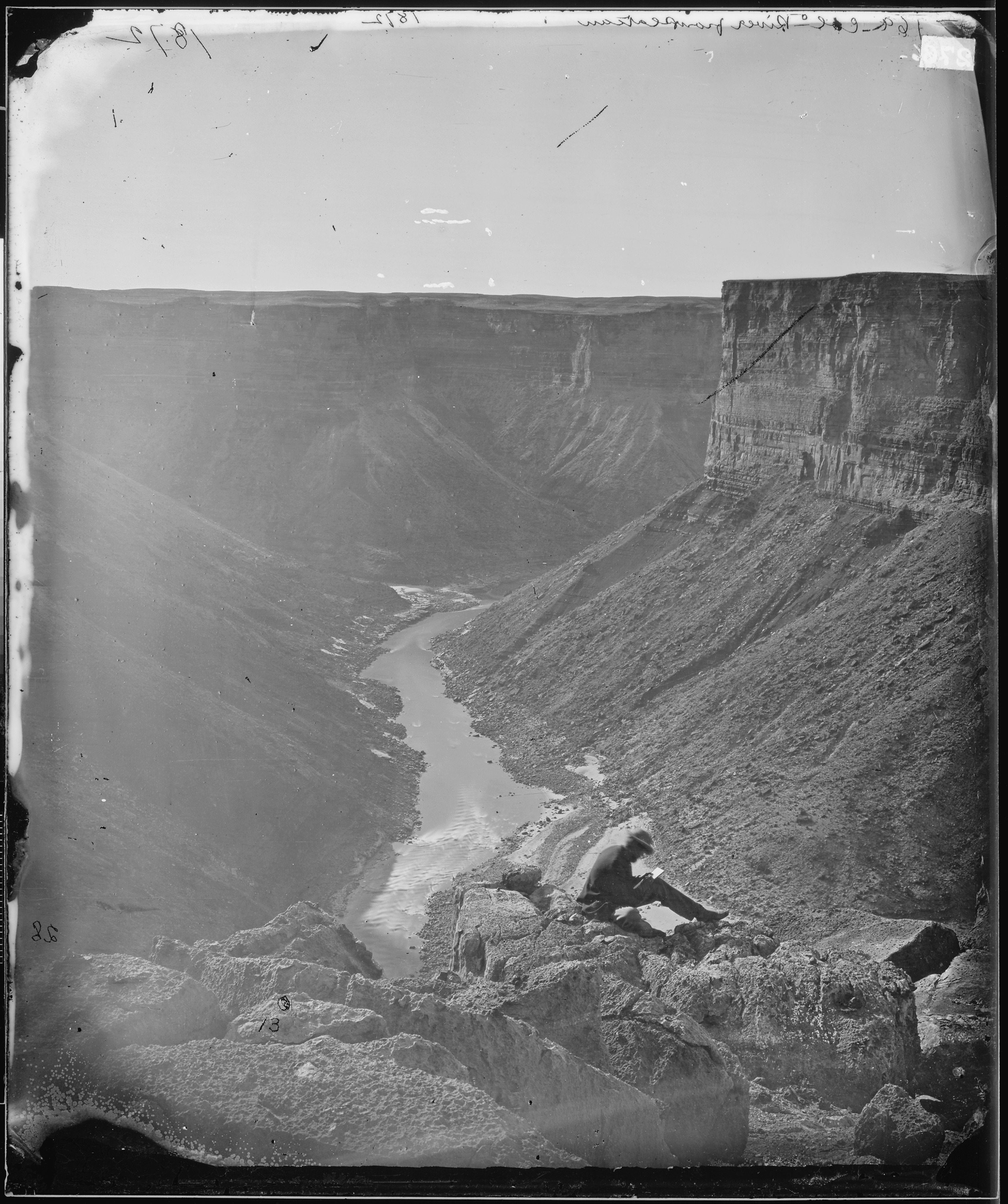 Grand Canyon as photographed by William Bell in 1872 as part of the Wheeler expedition