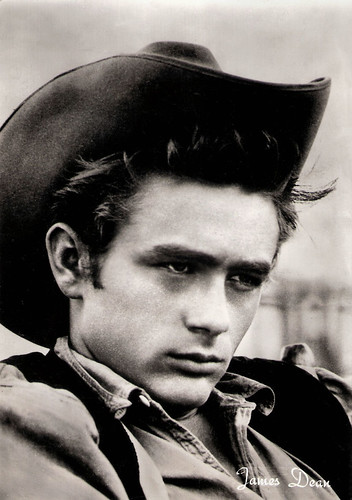 James Dean at the set of Giant (1956)