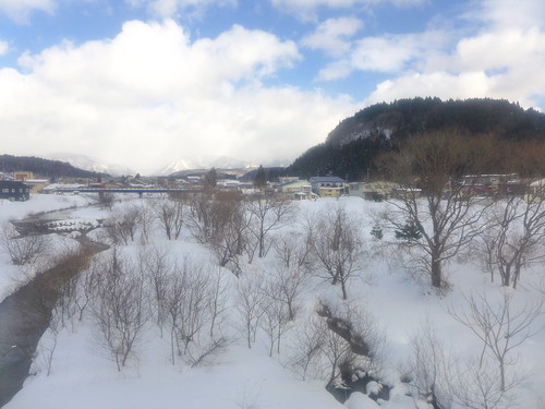 陸羽東線 rikuueastline 車窓 window 雪 snow 山形県最上町 mogamiyamagata