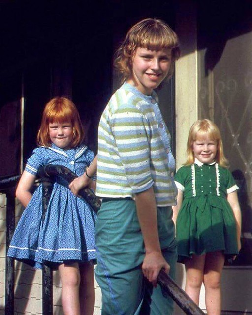 My cousin Flynn sent me this picture of my mother (center) and her two younger sisters. I think I look like Claire sometimes! (the blonde)