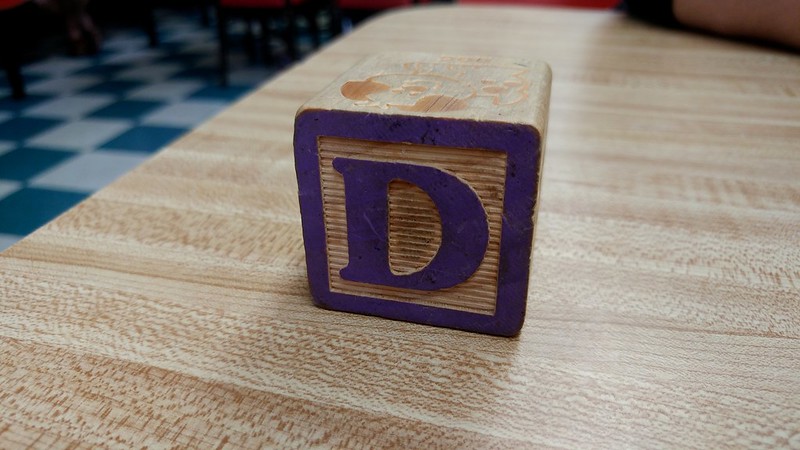 After ordering, instead of putting a number on your table for the server, they gave you a small wooden block.