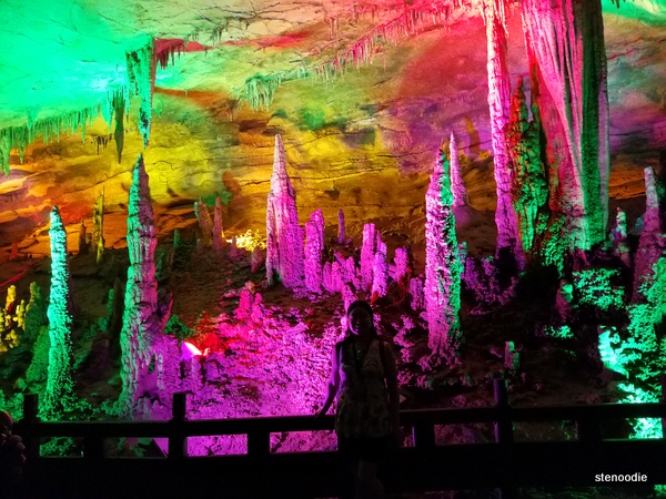 stalagmites in a cave