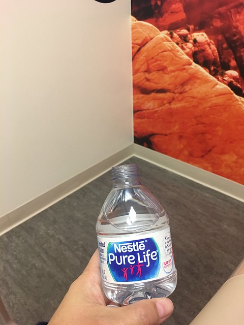 dental clinic, bottle of water