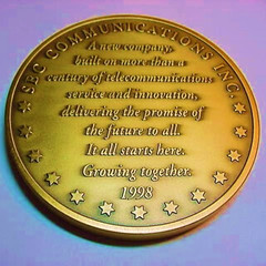 1998 SBC Communications medal reverse