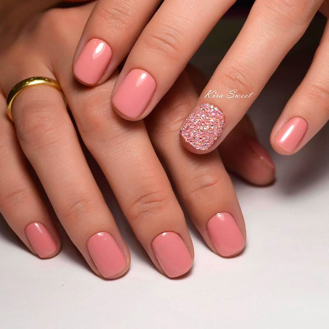 Lovely Nail Designs with Light Pink Polish - Fashion 2D