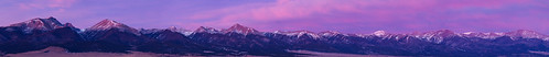 panorama sangredecristorange mountains colorado co alpenglow sunrise