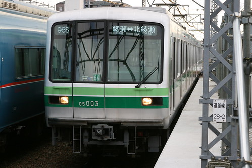 Tokyo Metro 05 series (Chiyoda Line) in Kita-Ayase.Sta, Adachi, Tokyo, Japan /Feb 11, 2018