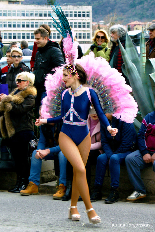 Девушка в карнавальном костюме из группы Нового Сада