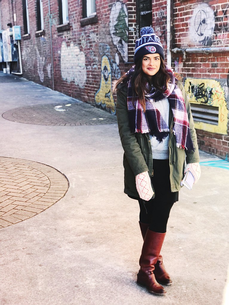 Priya the Blog, Nashville fashion blog, Nashville fashion blogger, Nashville style blog, Nashville style blogger, Winter outfit, Winter outfit with layering, Titans beanie, Winter accessories, Frye boots, Nashville Winter outfit, cute Winter outfit, strategy for dressing in cold weather