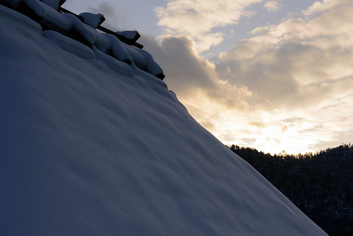 南丹市 京都府 japan kyoto 美山 古民家 建築物 architecture 雪 snow 夕景 sunset
