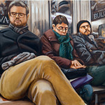 Travelers; oil on canvas, 30 x 40 in, 2017