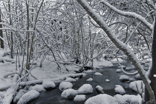 smolenski park mount pleasant wisconsin winter stream flowing water