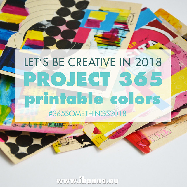Let's be creative in 2018 together and do 365 somethings