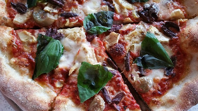 2018-Jan-28 Bufala - artichoke and olive pizza