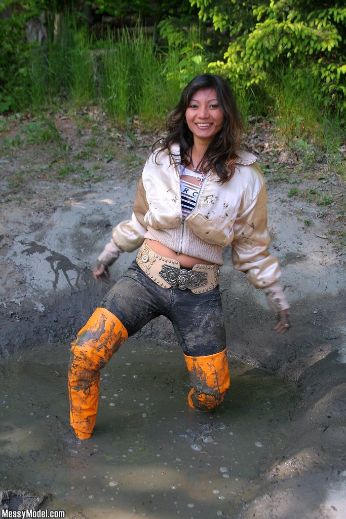 Sexy thigh boots in mud, messy, wet!!! - a photo on Flickriver