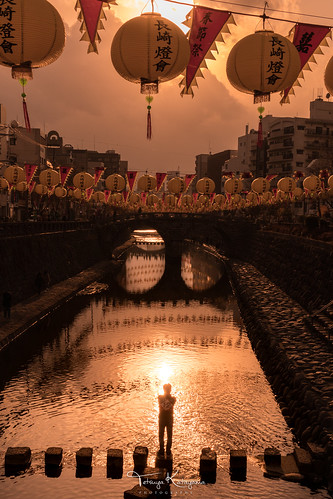 sunset sky cloud river silhouette water reflection japan nagasaki lantern