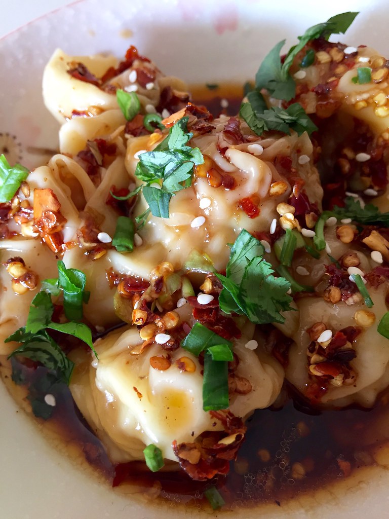 Sichuan Wontons with Chili Oil Sauce
