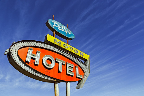 clouds hotel motel motor neon petty sign sky vintage lufkin texas unitedstates us