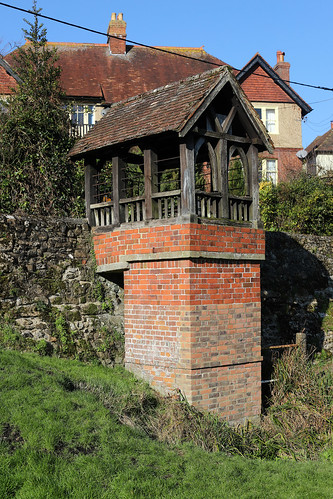 St Ethelburga's Well, the source of the Nailbourne aka the Little Stour, Lyminge, Kent