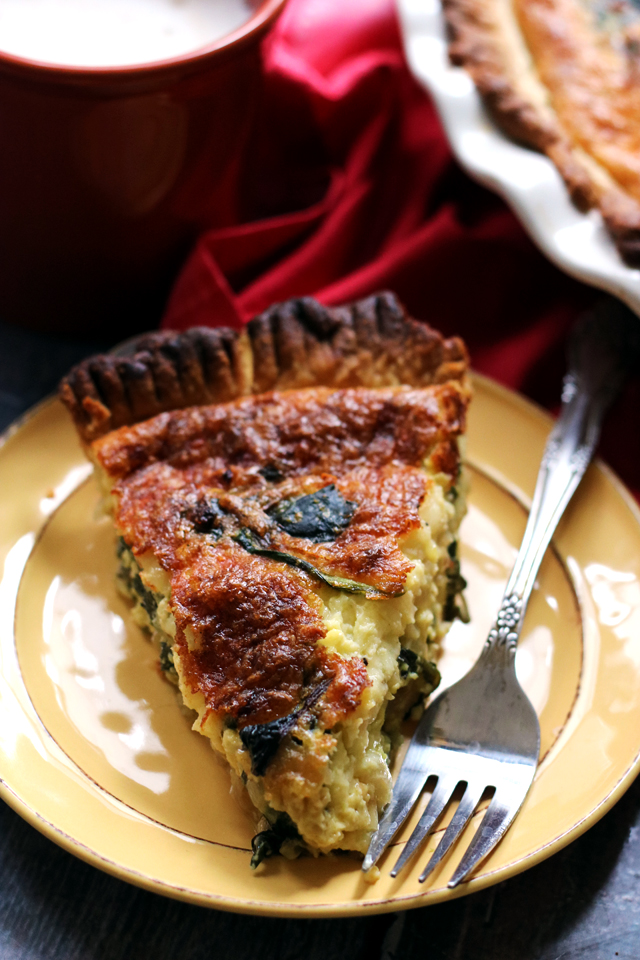 Caramelized Shallot and Swiss Chard Quiche