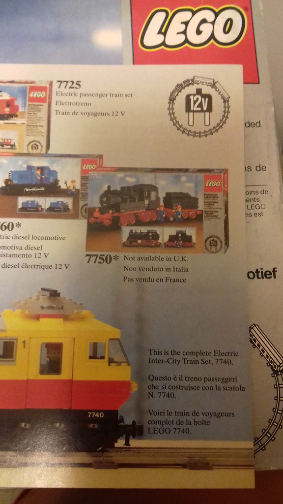 Lego train catalog, 7750 not available in UK, FR, It