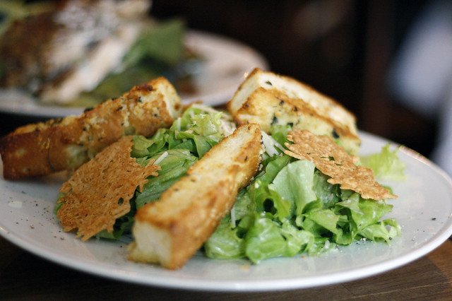 Caesar Salad and Chicken Paillard
