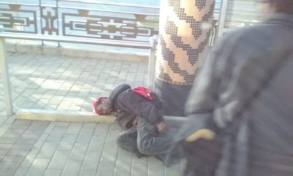 Dying man on DART platform