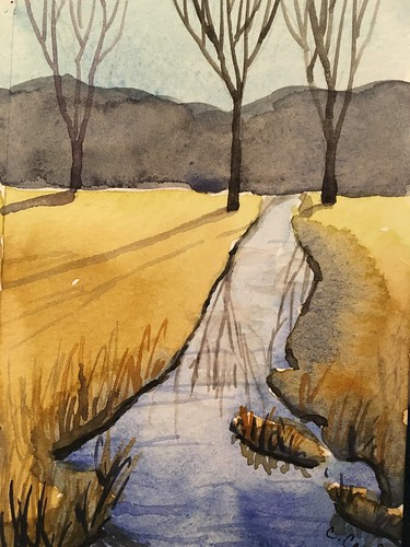 Knock Knolls watercolor step by step