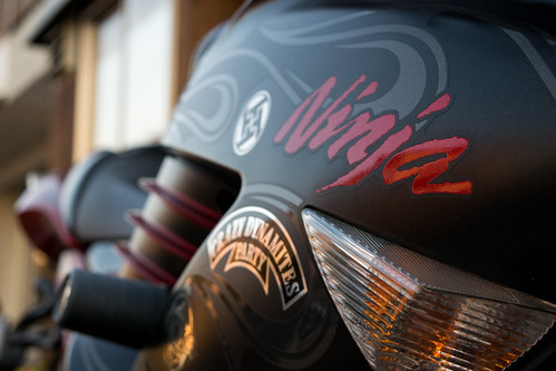 ninja bike motorcycle vehicle sunset red nikon sasebo