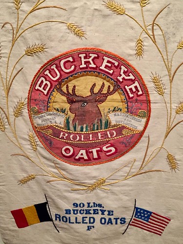 buckeye american relief wwi belgium flour sack wilmington nc northcarolina cameron museum cam exhibition textile